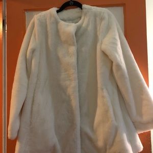 White Faux Fur Coat